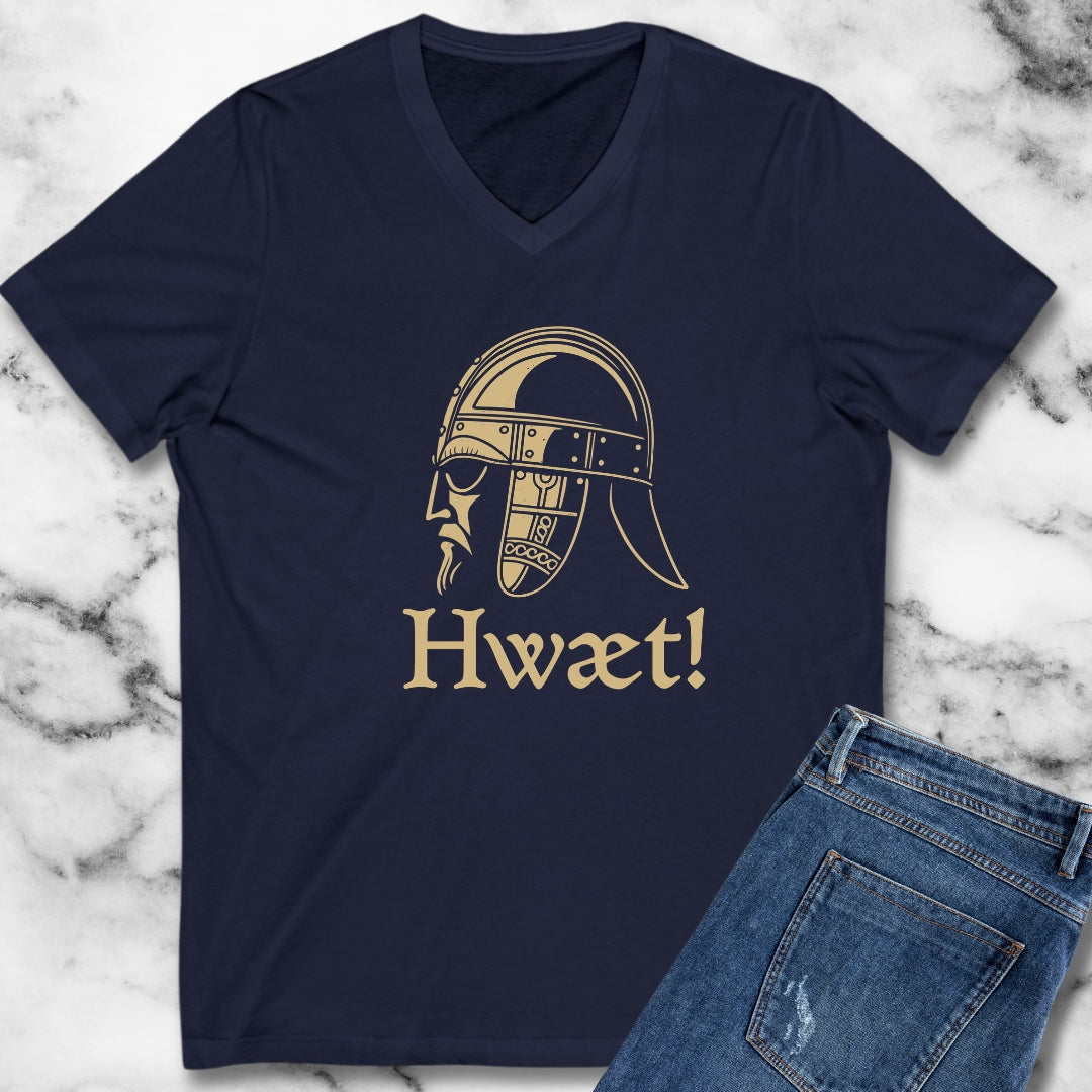 Beowulf Hwaet Listen V-Neck