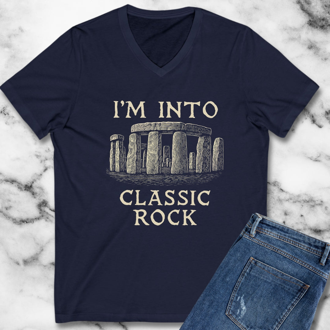 Stone Henge I'm Into Classic Rock V-Neck