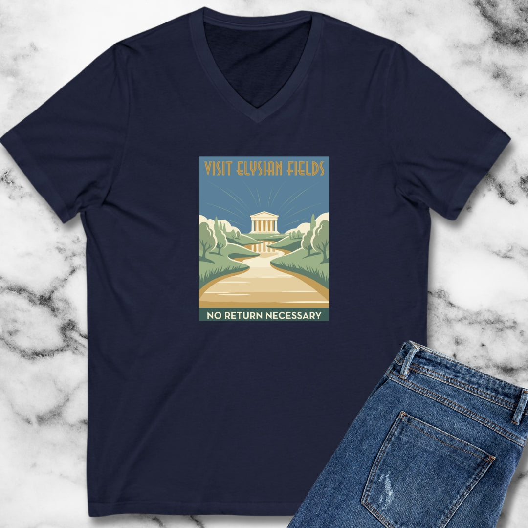 Visit Elysian Fields Retro Tourism V-Neck