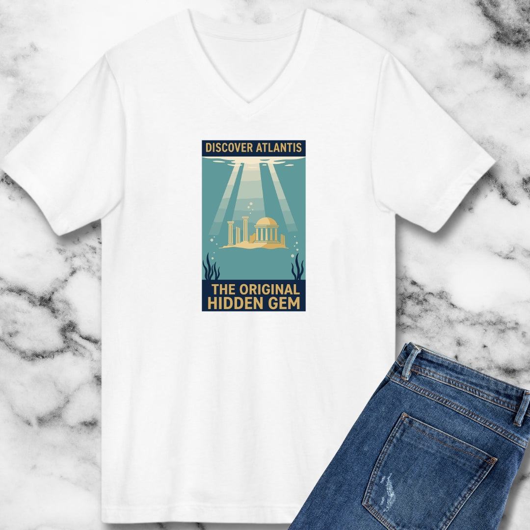 Visit Atlantis Retro Tourism V-neck
