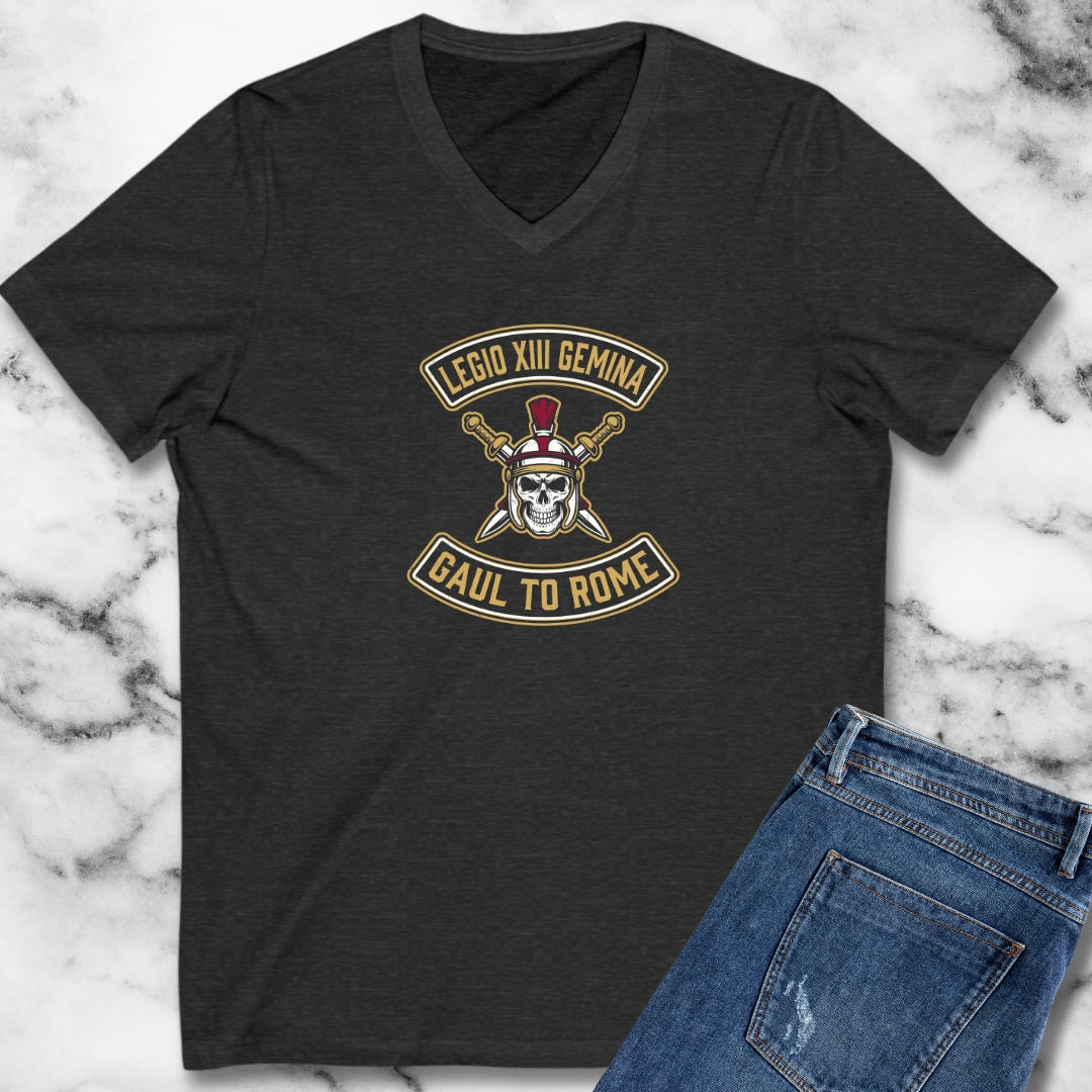 Legio XIII Gaul to Rome Gemina V-Neck