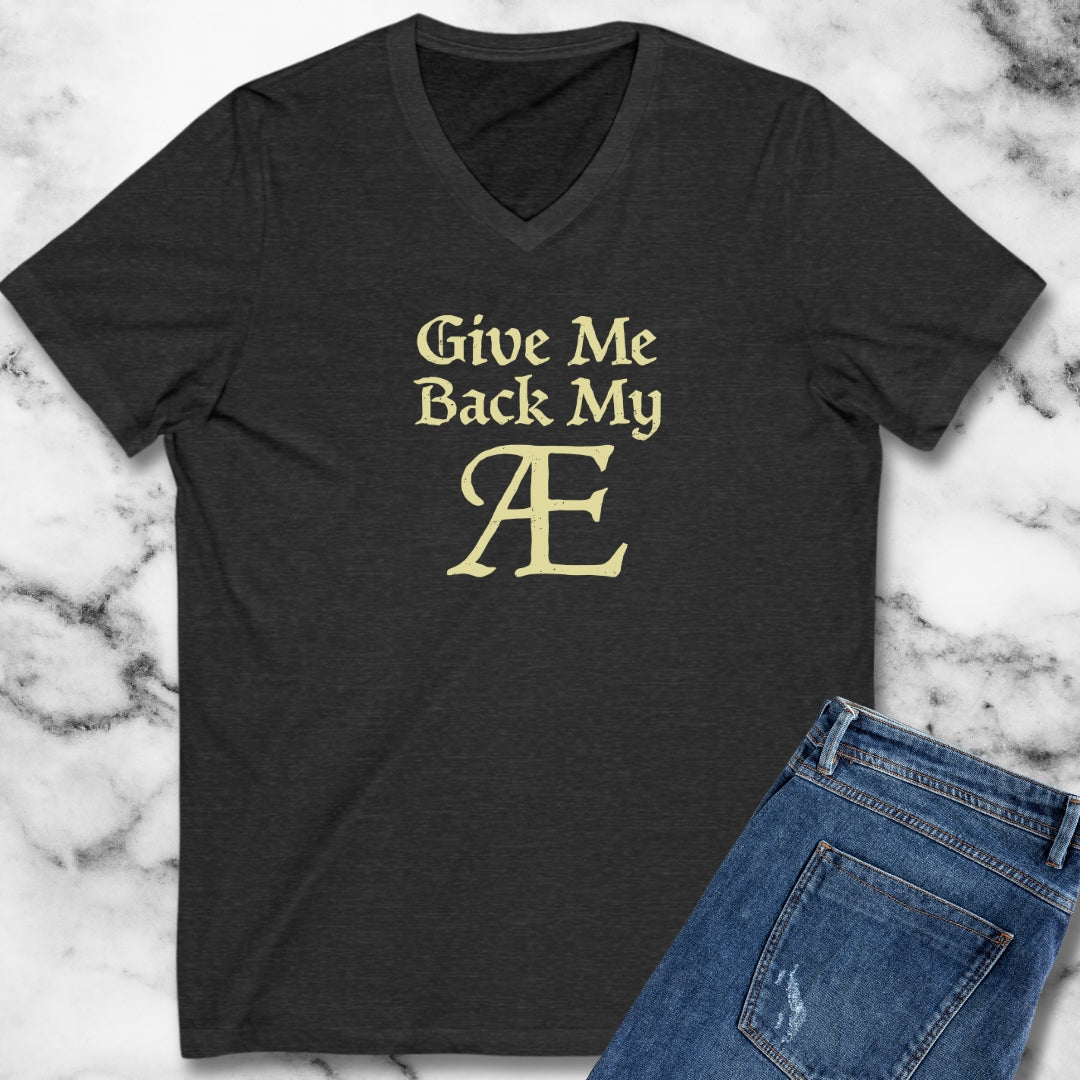 Old English Letter Ash V-Neck