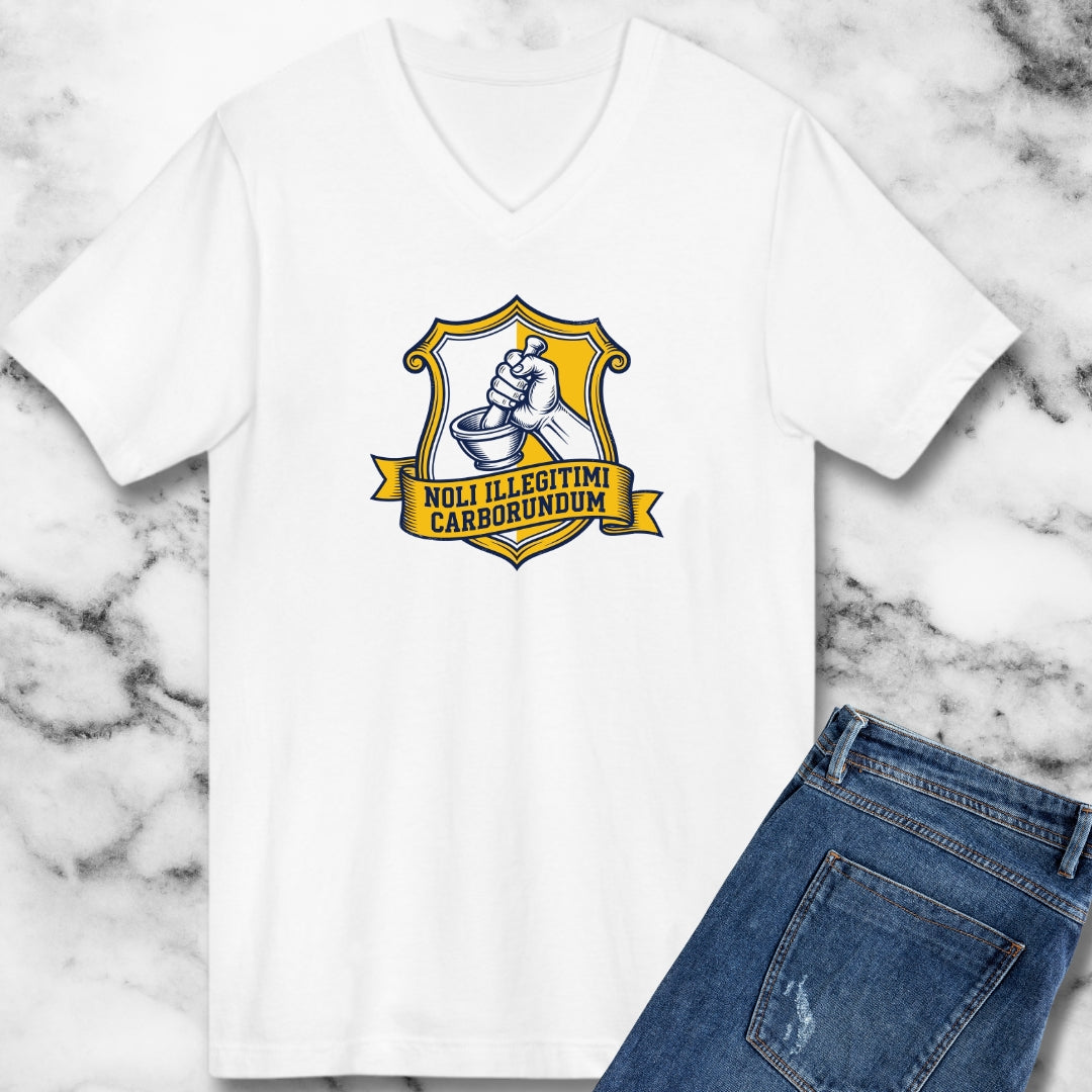 Don't Let the Bastards Grind You Down Latin Quote V-neck