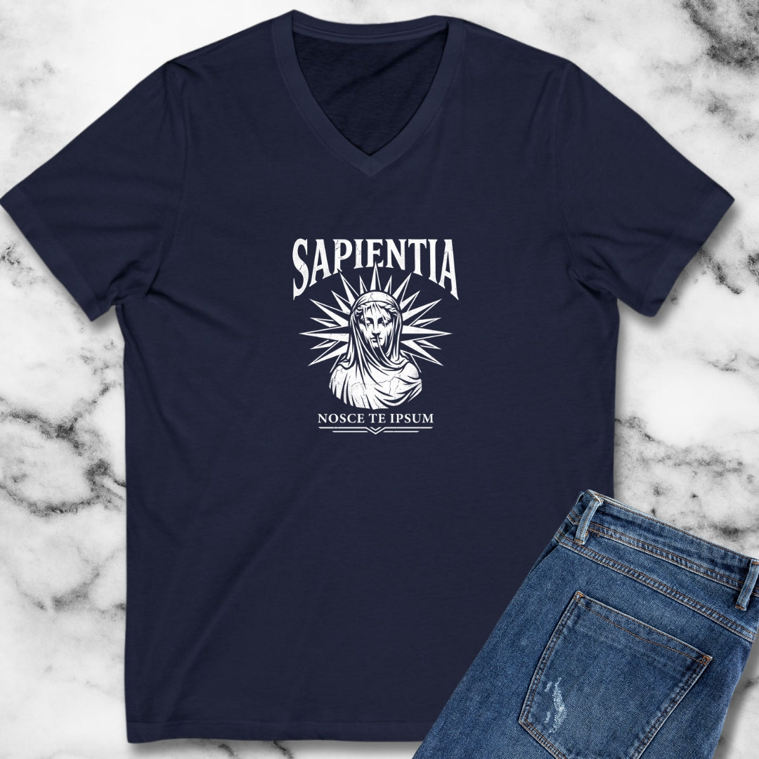 Wisdom Know Thyself Latin V-Neck