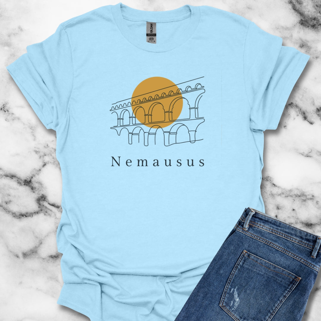 Pont Du Gard Nemausus Nimes in Latin T-Shirt