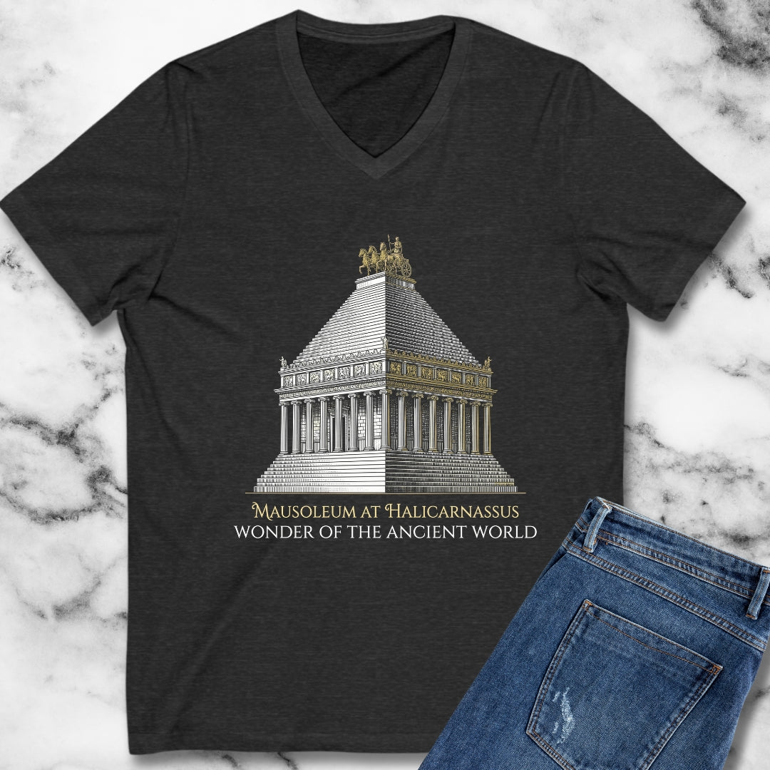 Mausoleum of Helicarnassus Wonder of the World V-Neck