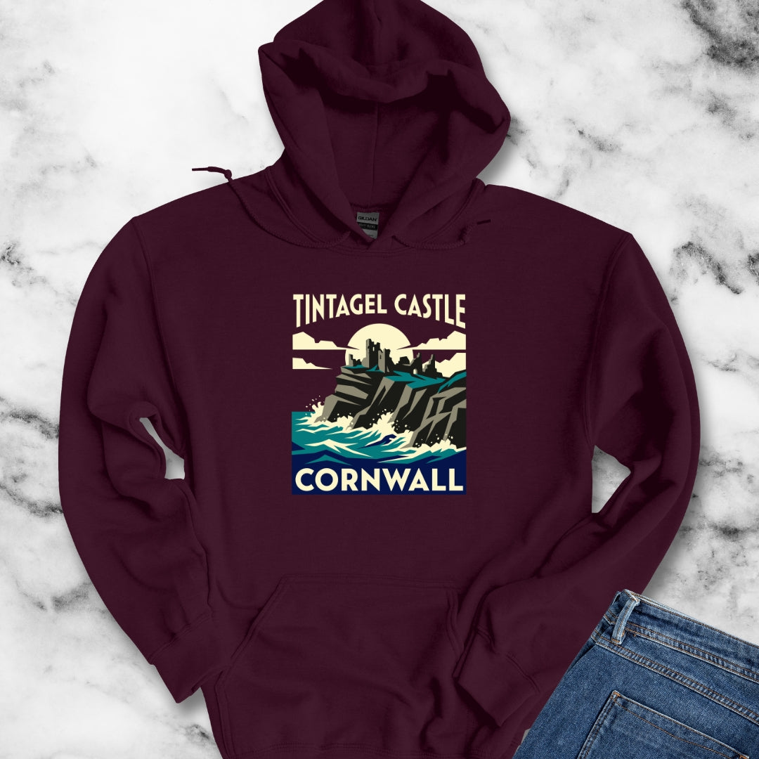 Tintagel Castle Art Nouveau Travel Ad Hoodie