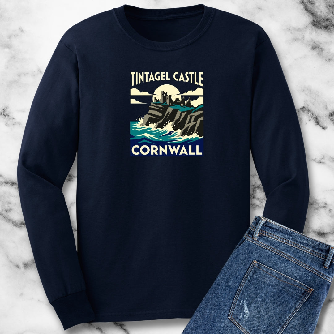 Tintagel Castle Art Nouveau Travel Ad Long Sleeve