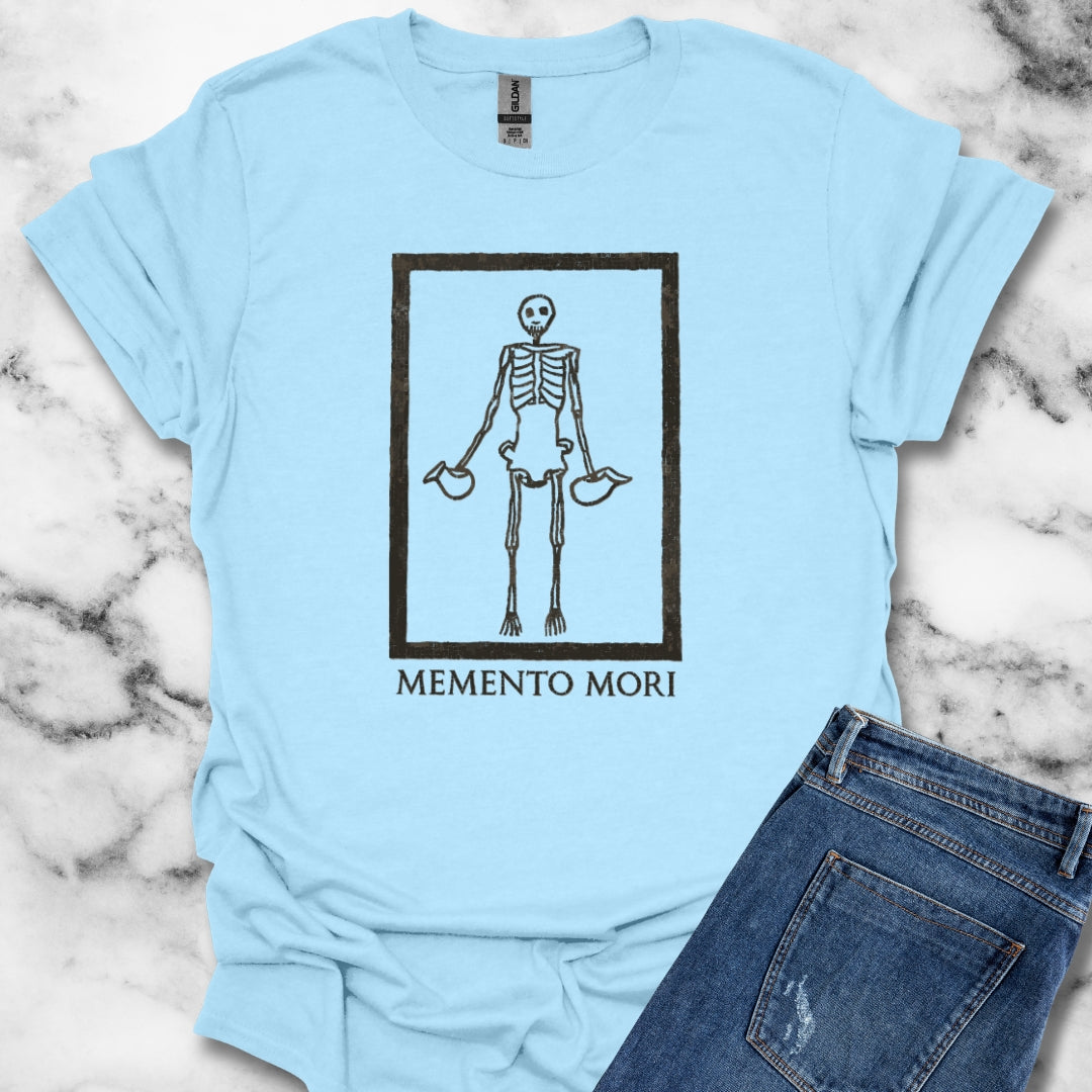 Memento Mori Skeleton Pompeii Mosaic T-Shirt