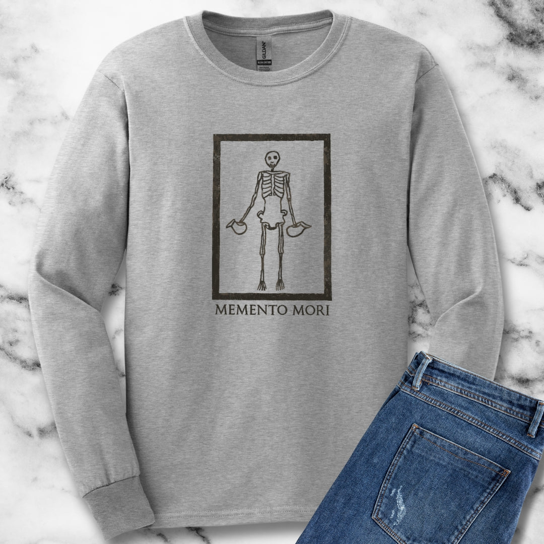 Memento Mori Skeleton Pompeii Mosaic Long Sleeve