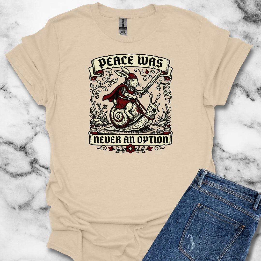 Marginalia Rabbit Peace Not Option T-Shirt