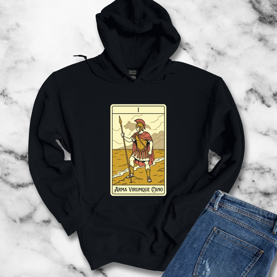 I Sing of Arms and the Man the Aeneid Tarot Hoodie