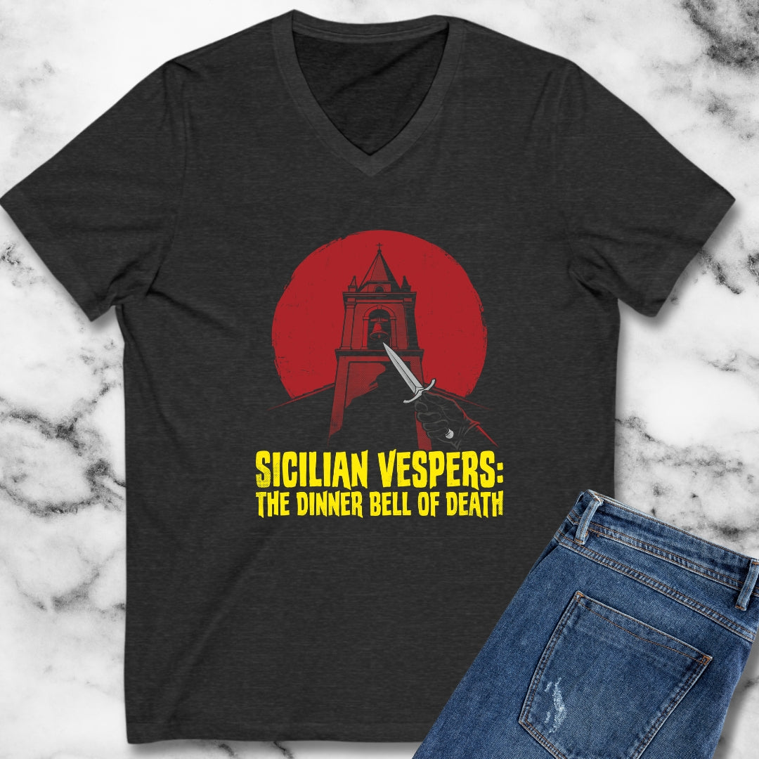 Sicilian Vespers Dinner Bell of Death V-Neck