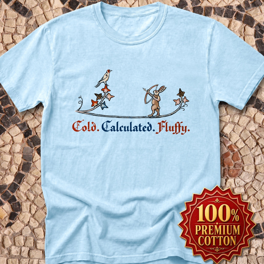 Cold Calculated Fluffy Rabbit Archer Medieval Marginalia Premium Tee