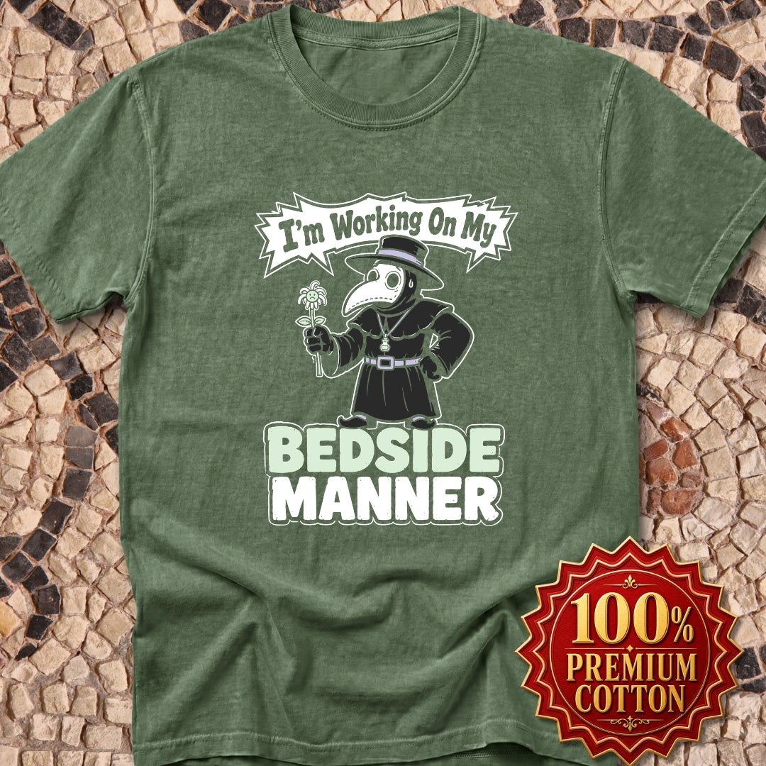 Plague Doctor Working on Bedside Manner Premium Tee