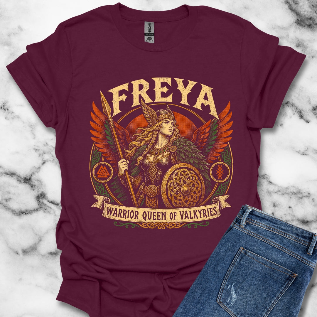 Freya Warrior Queen of the Valkyries T-Shirt