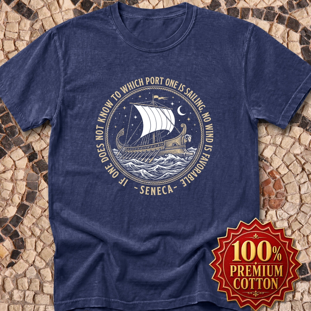 Seneca No Wind Favorable Quote Premium Tee