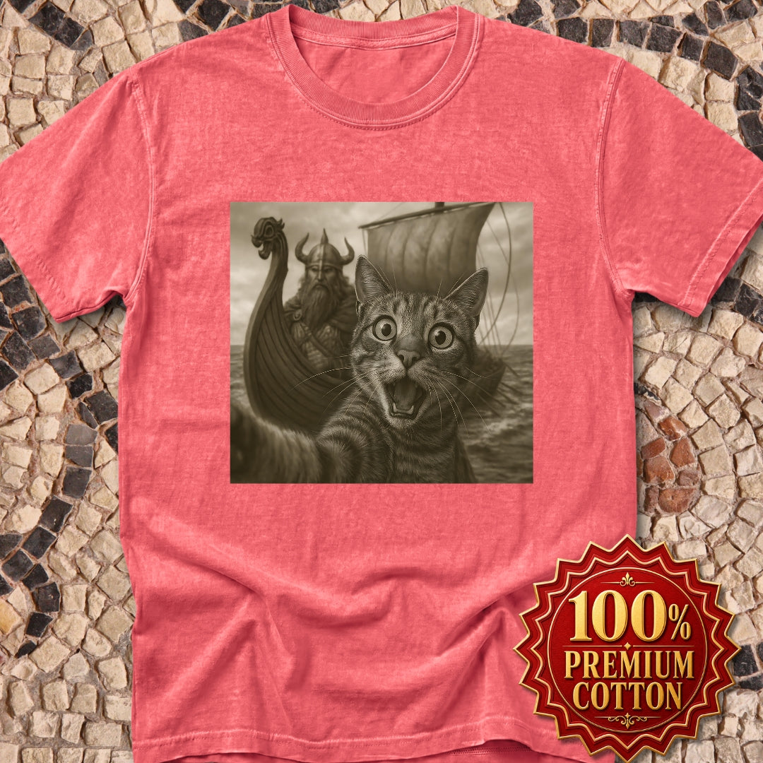 Cat Selfie Viking Premium Tee