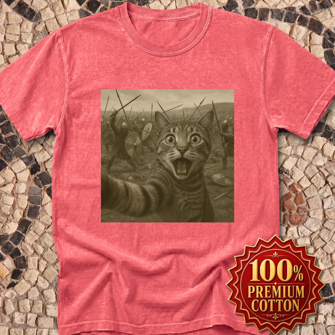 Cat Selfie Battle of Hastings Premium Tee
