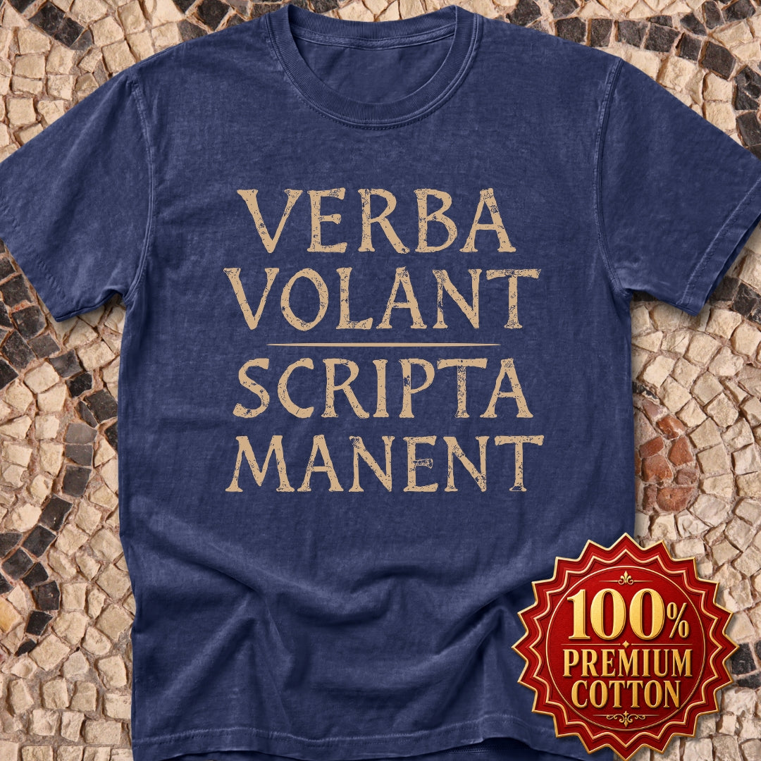 Scripta Manent Latin Saying Premium Tee