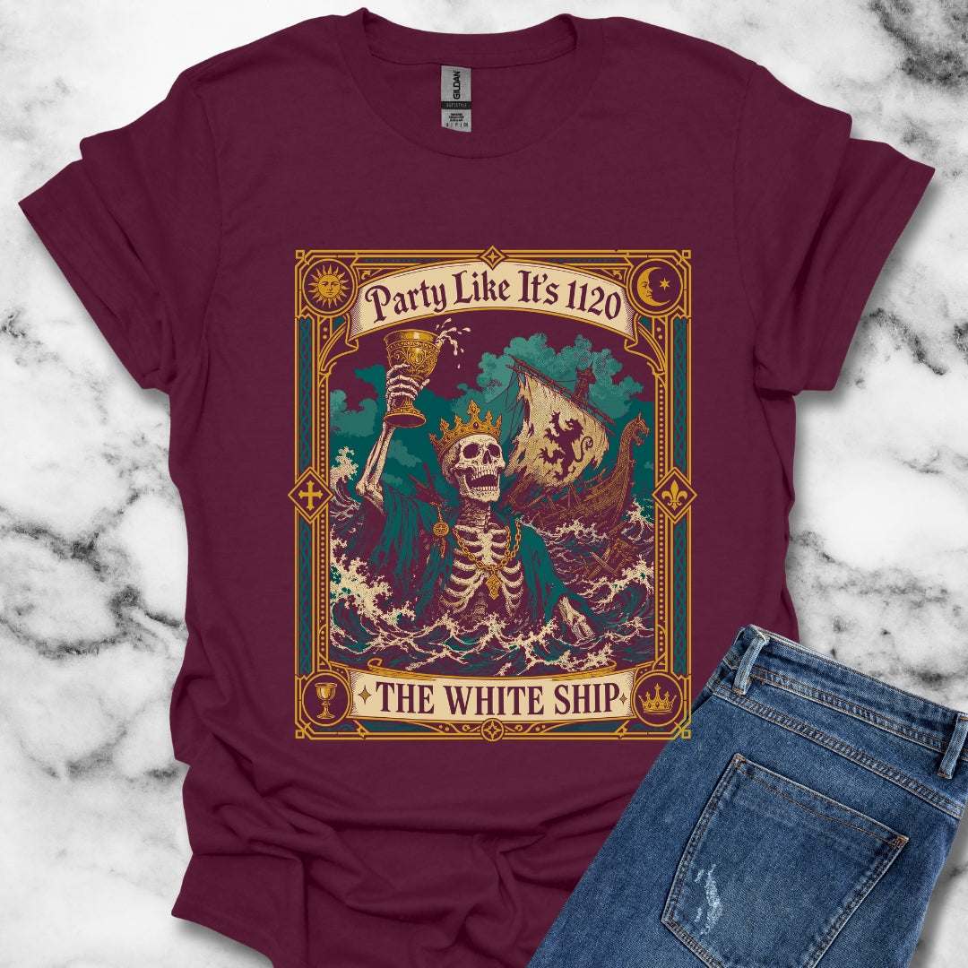 Party Like It's 1120 White Ship T-Shirt