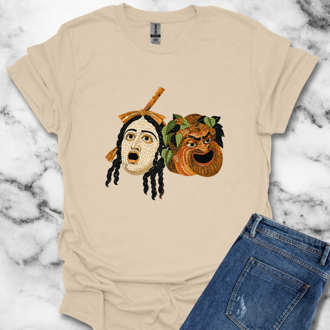 Theatre Masks Pompeii Mosaic T-Shirt