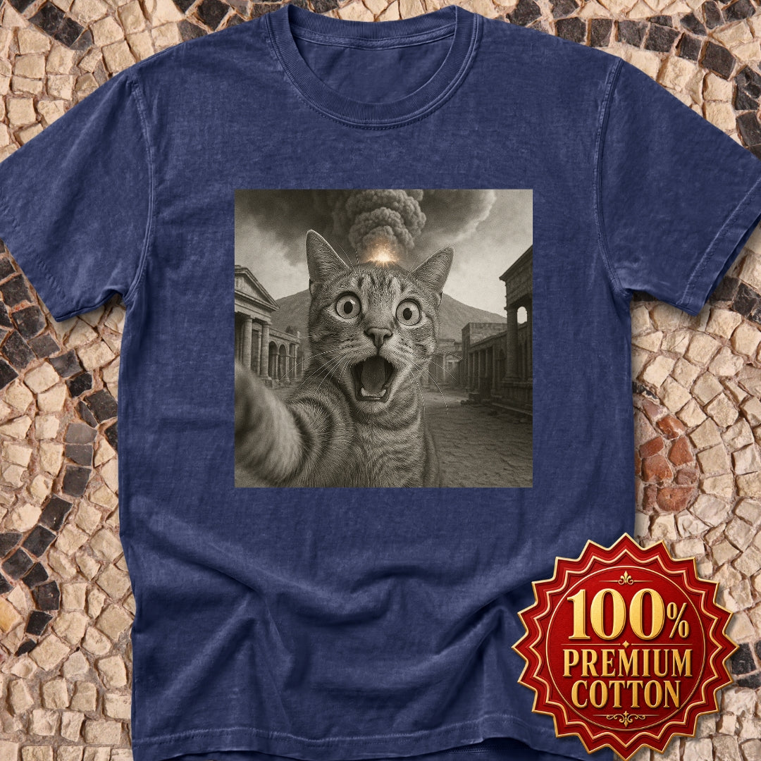 Cat Selfie Pompeii Premium Tee
