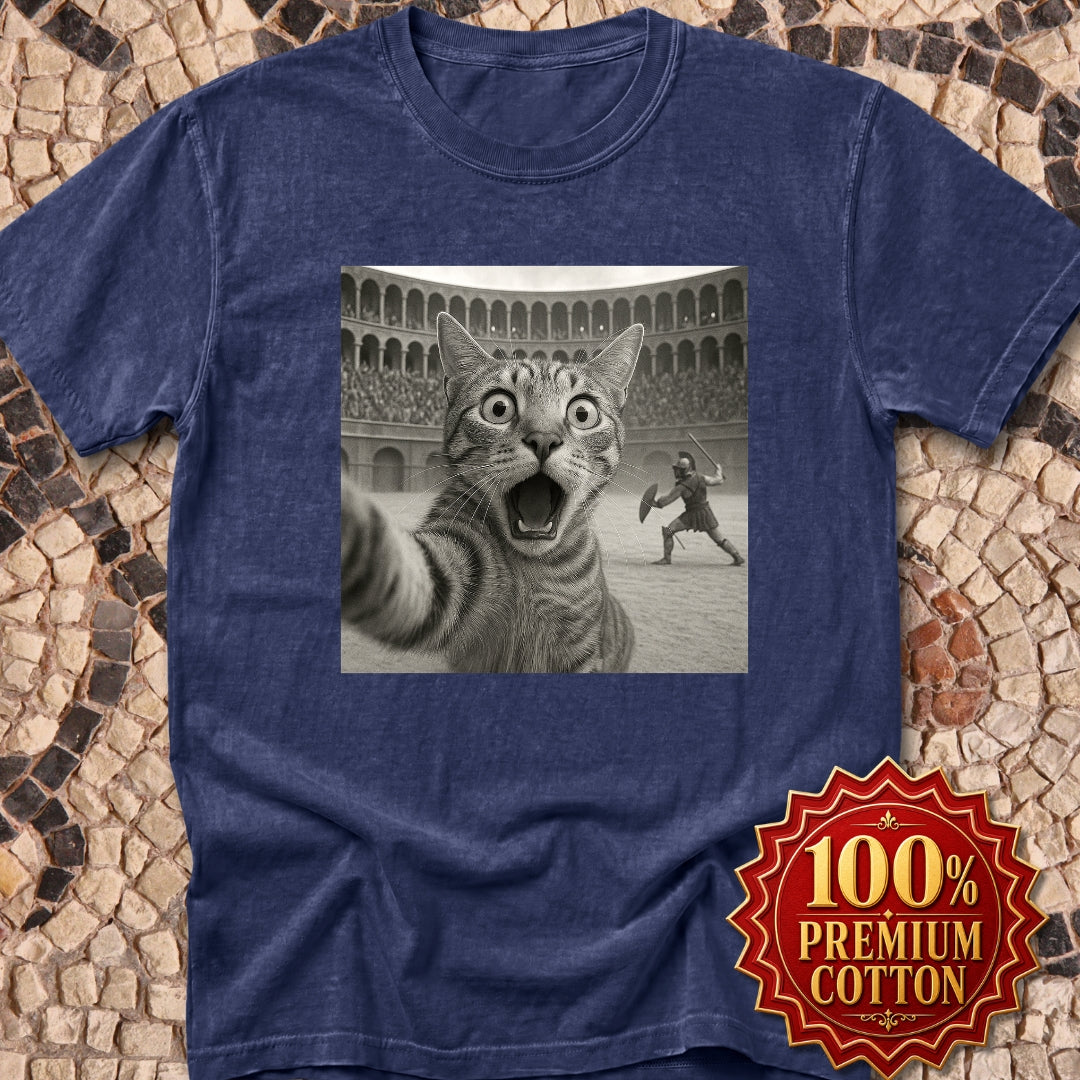 Cat Selfie Gladiator Premium Tee