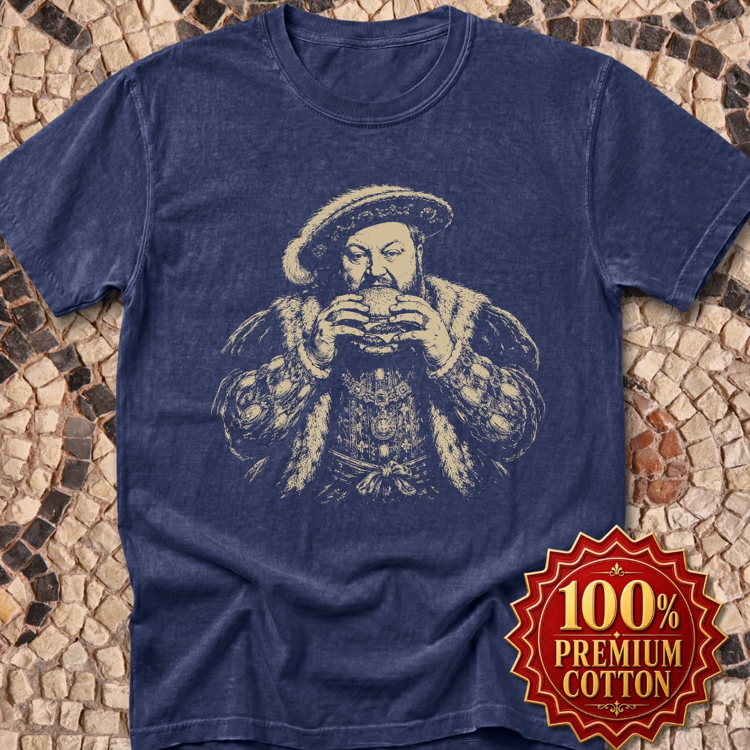 Henry VIII Eating a Burger Premium Tee