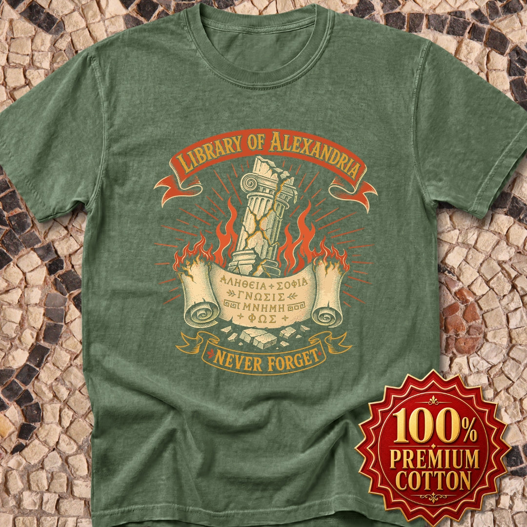 Library of Alexandria Never Forget Premium Tee
