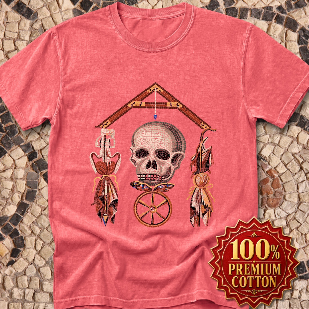 Pompeii Mosaic Mori Skull Premium Tee