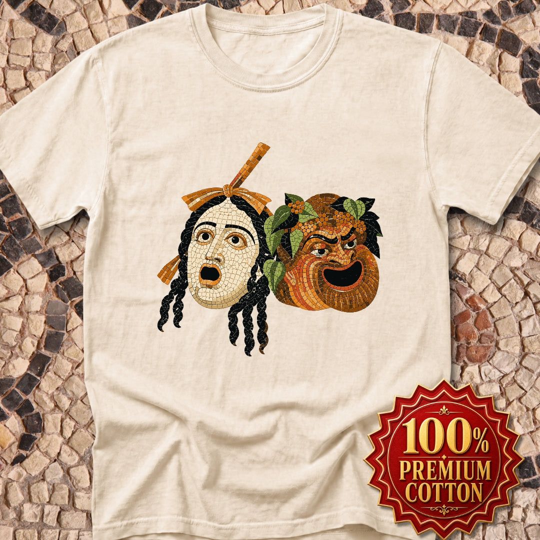 Theatre Masks Pompeii Mosaic Premium Tee