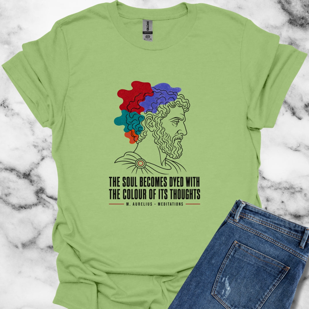 Soul Becomes Dyed Aurelius Quote T-Shirt