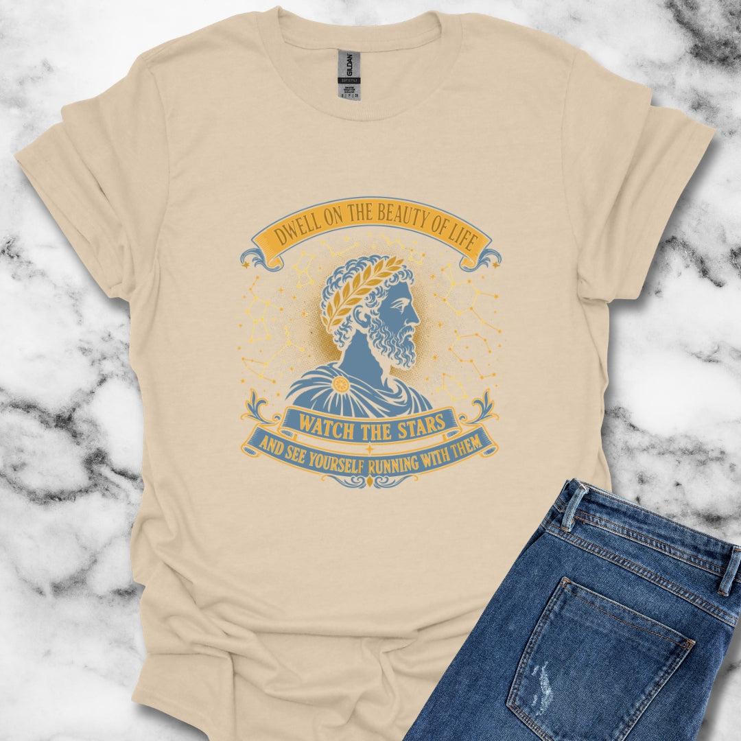 Aurelius Quote Running with the Stars T-Shirt