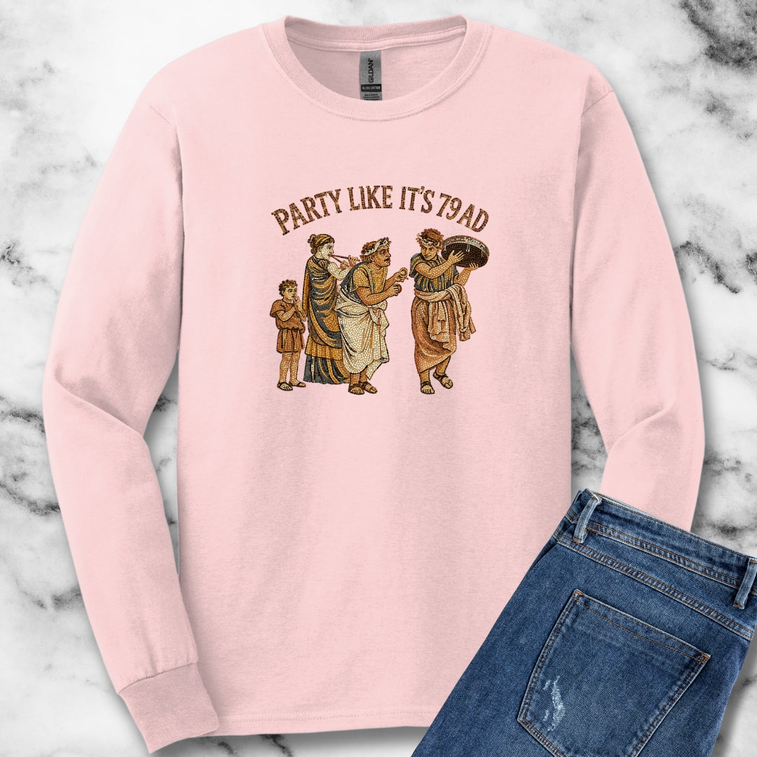 Party Like It's 79 Pompeii Mosaic Unisex Long Sleeve Tee