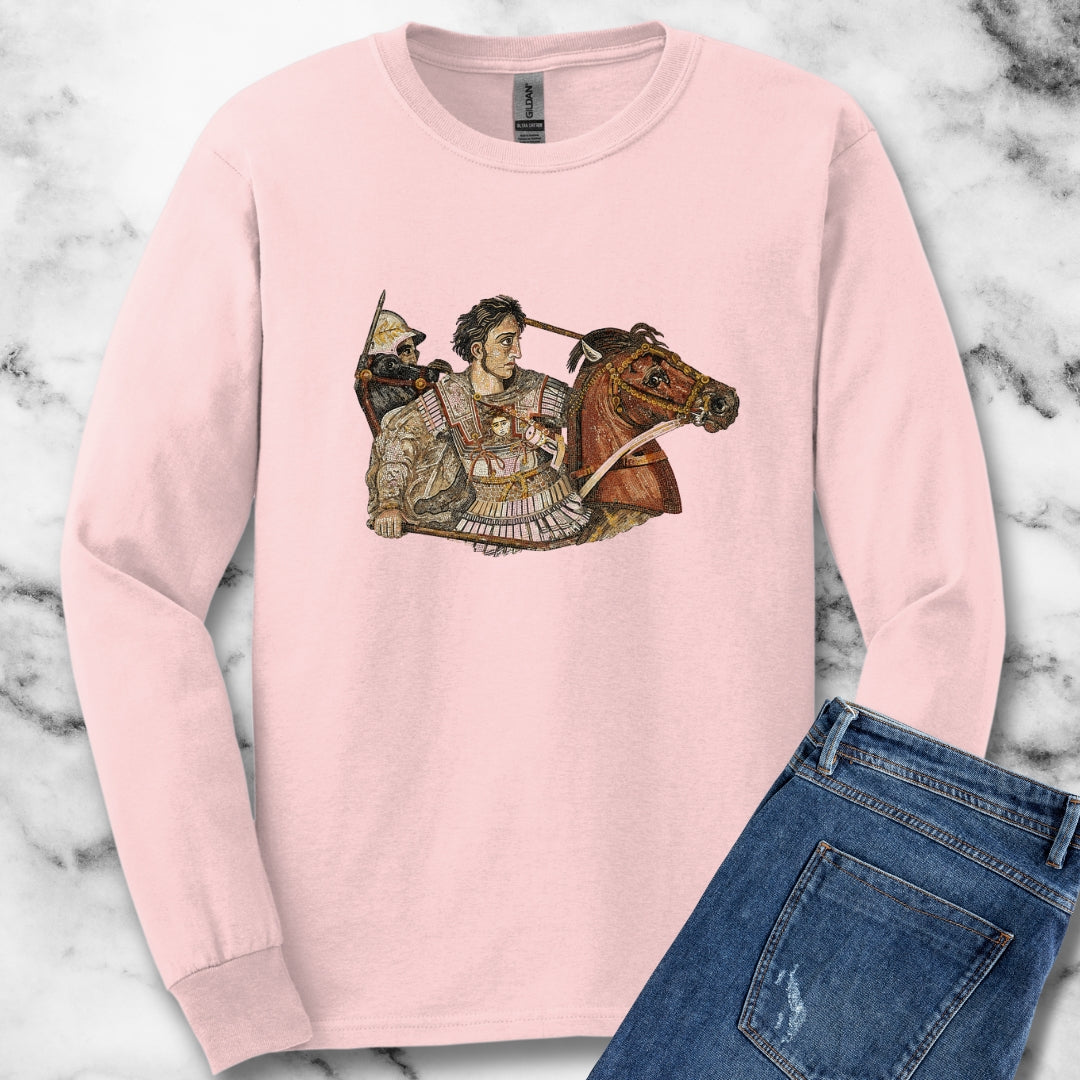 Alexander the Great Pompeii Mosaic Unisex Long Sleeve Tee