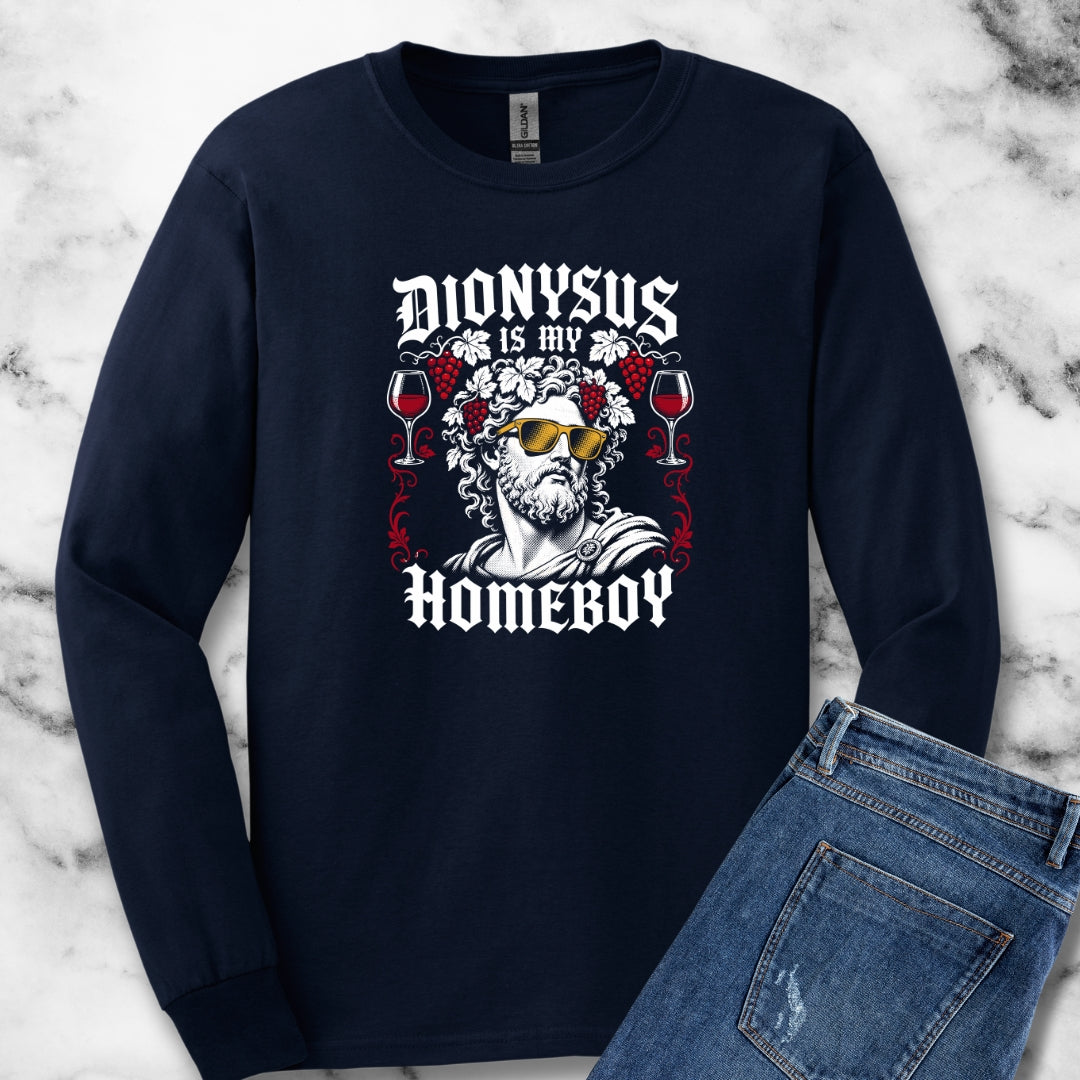 Dionysus is Homeboy Unisex Long Sleeve Tee