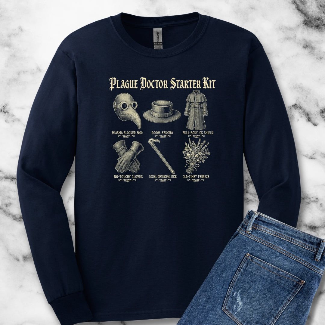 Plague Doctor Starter Kit Unisex Long Sleeve Tee