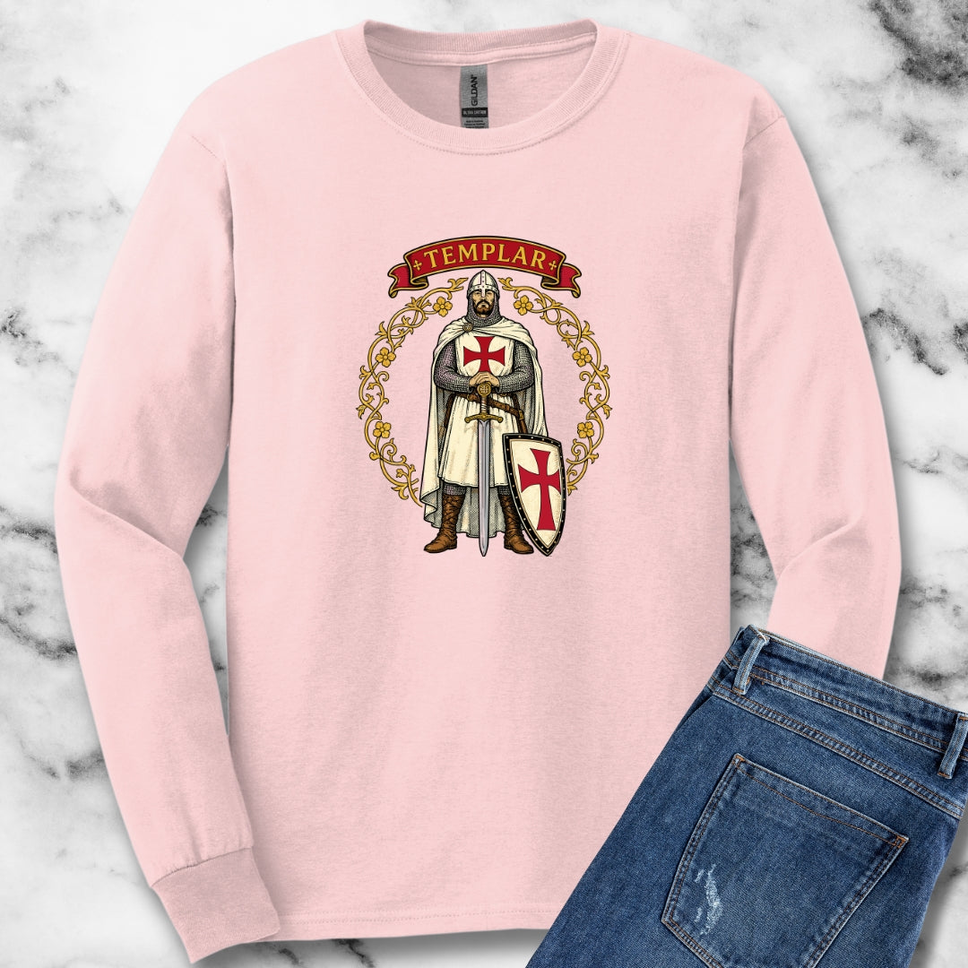 Knight Templar Filigree Unisex Long Sleeve Tee