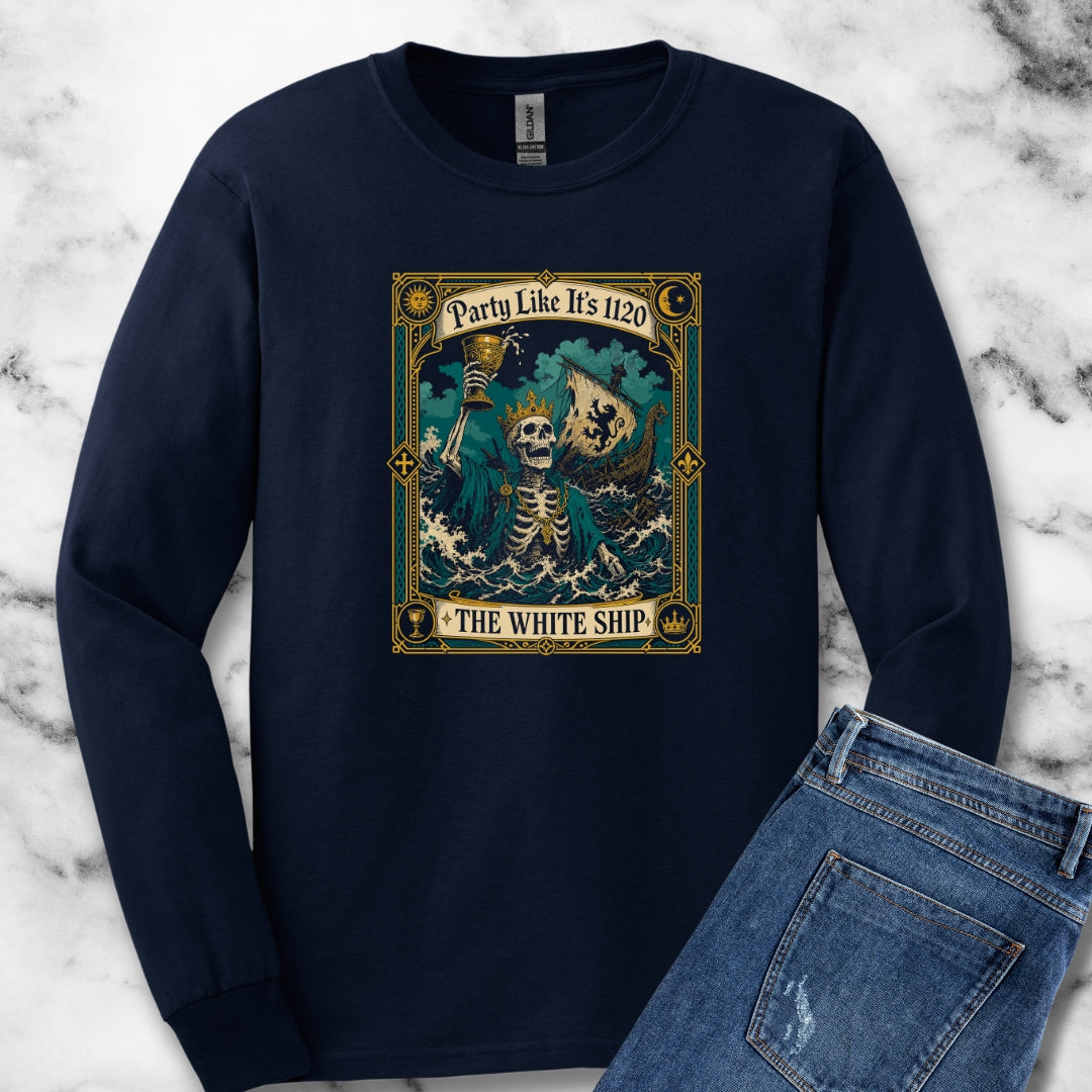 Party Like It's 1120 White Ship Unisex Long Sleeve Tee
