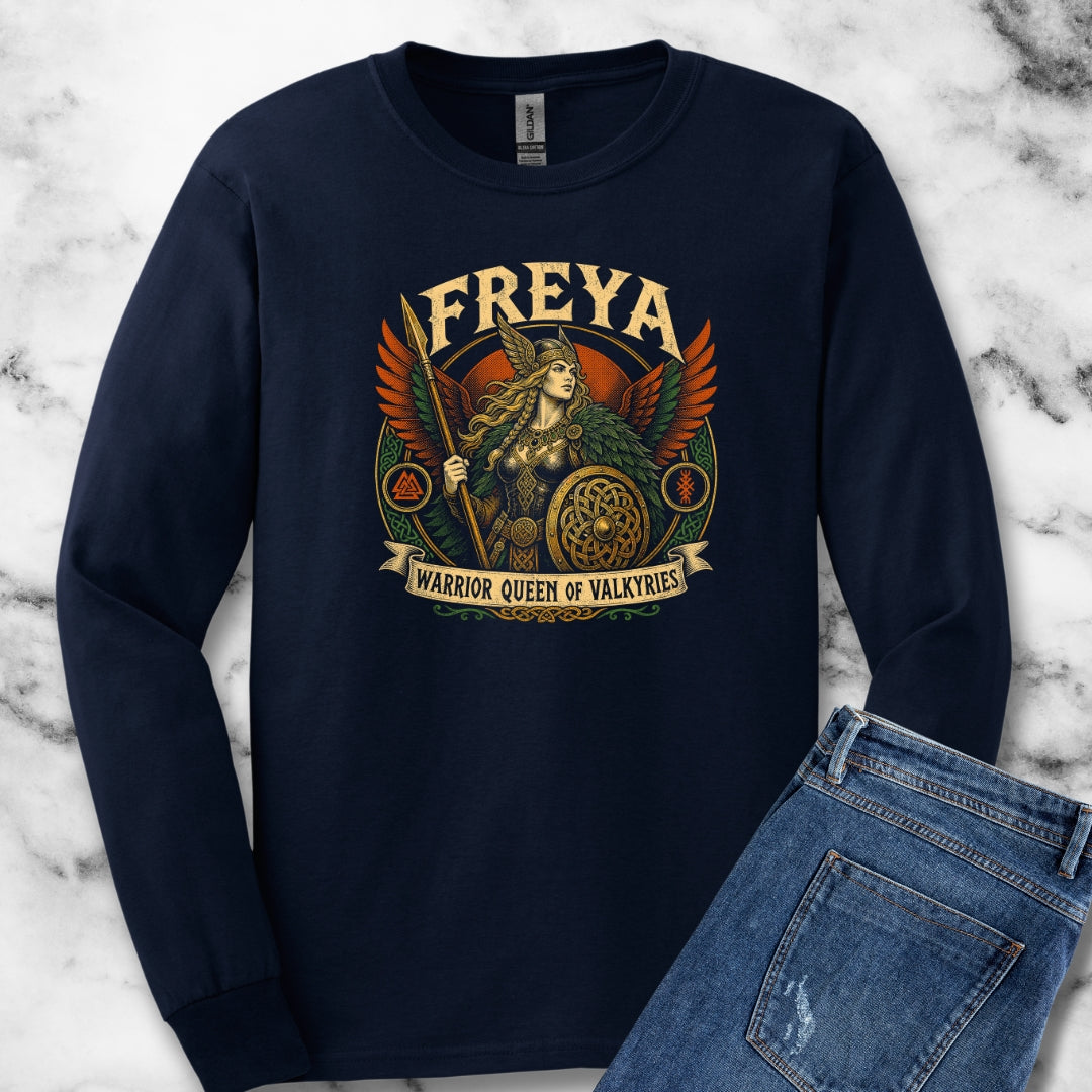 Freya Warrior Queen of the Valkyries Unisex Long Sleeve Tee