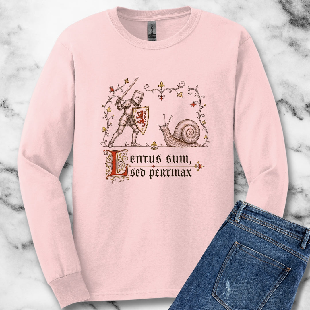 Knight vs Snail Marginalia Light Unisex Long Sleeve Tee