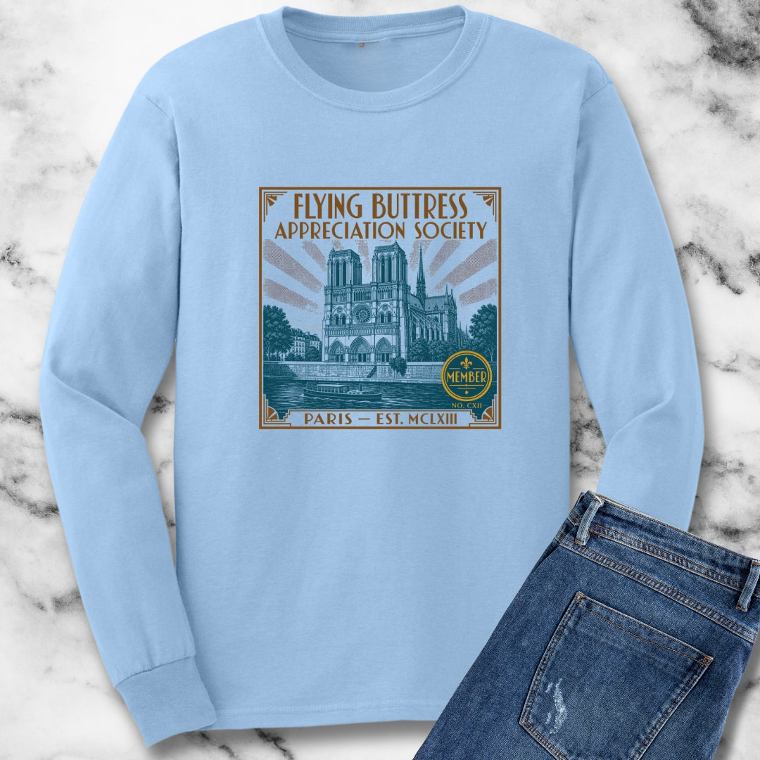 Flying Buttress Appreciation Art Nouveau Unisex Long Sleeve Tee