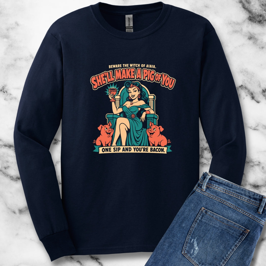Circe's Pig Potion B Movie Unisex Long Sleeve Tee