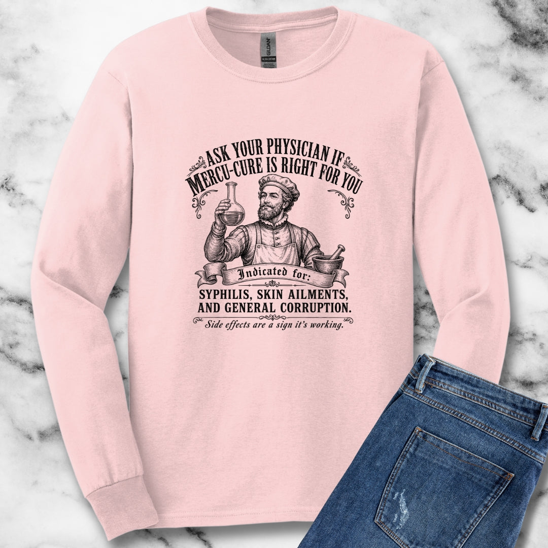 Mercury Cure Renaissance Pharma Ad Unisex Long Sleeve Tee