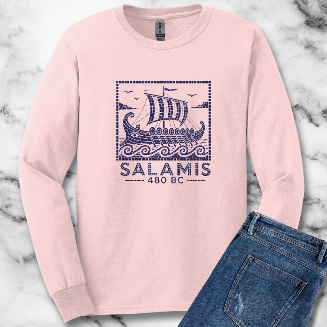 Ancient Greek Naval Battle of Salamis Unisex Long Sleeve Tee