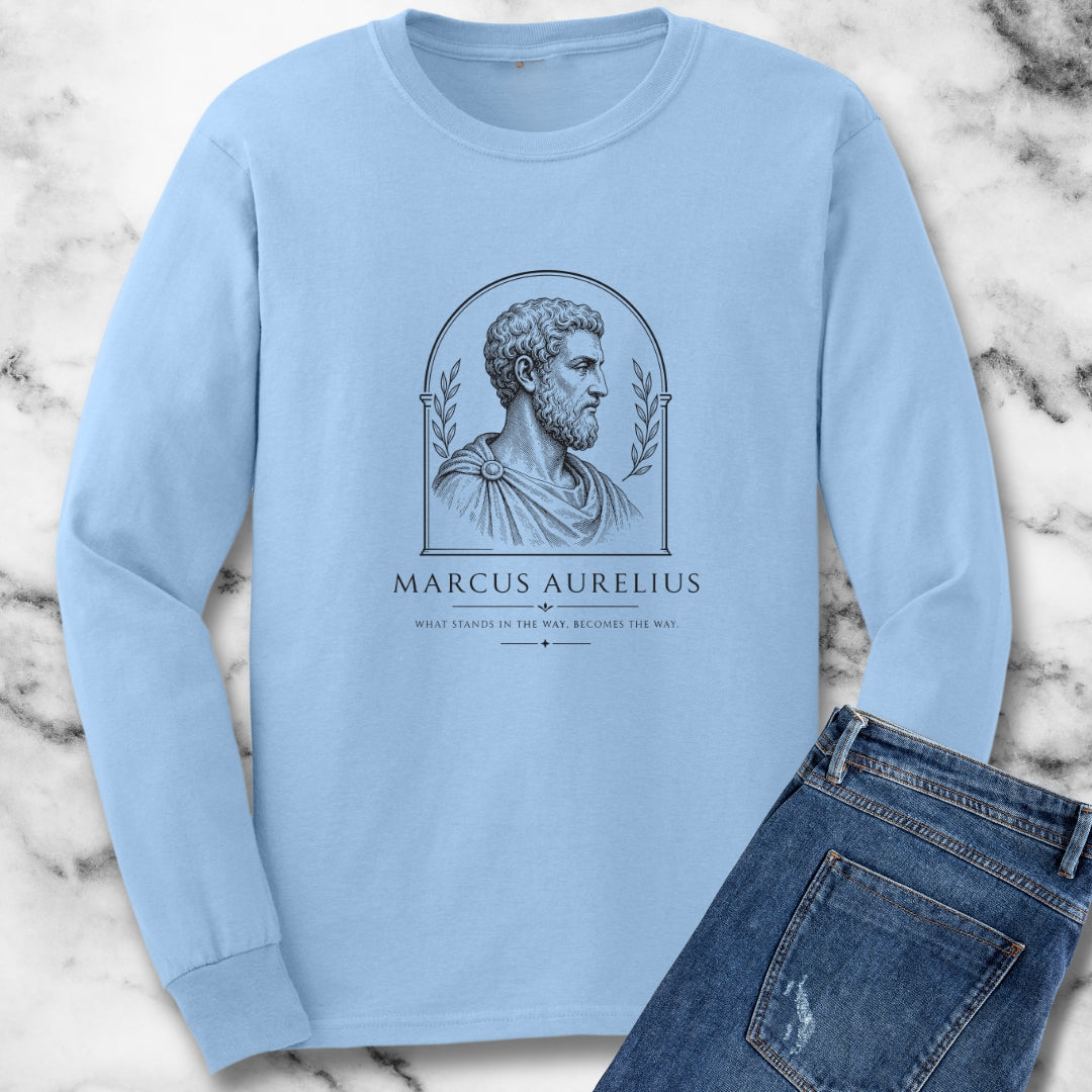 Marcus Aurelius the Way Quote Unisex Long Sleeve Tee