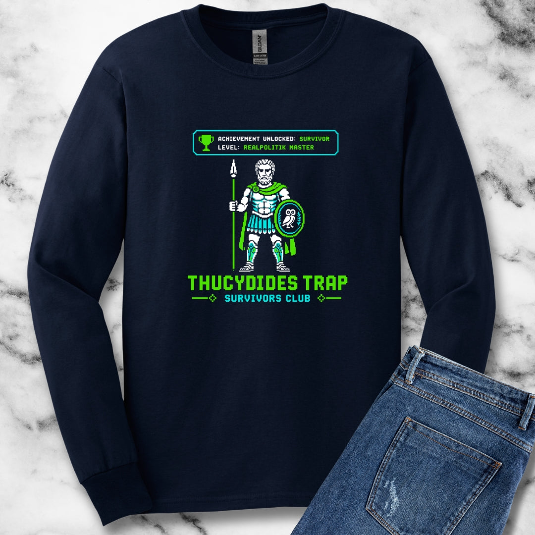8 Bit Thucydides Trap Survivors Club Unisex Long Sleeve Tee