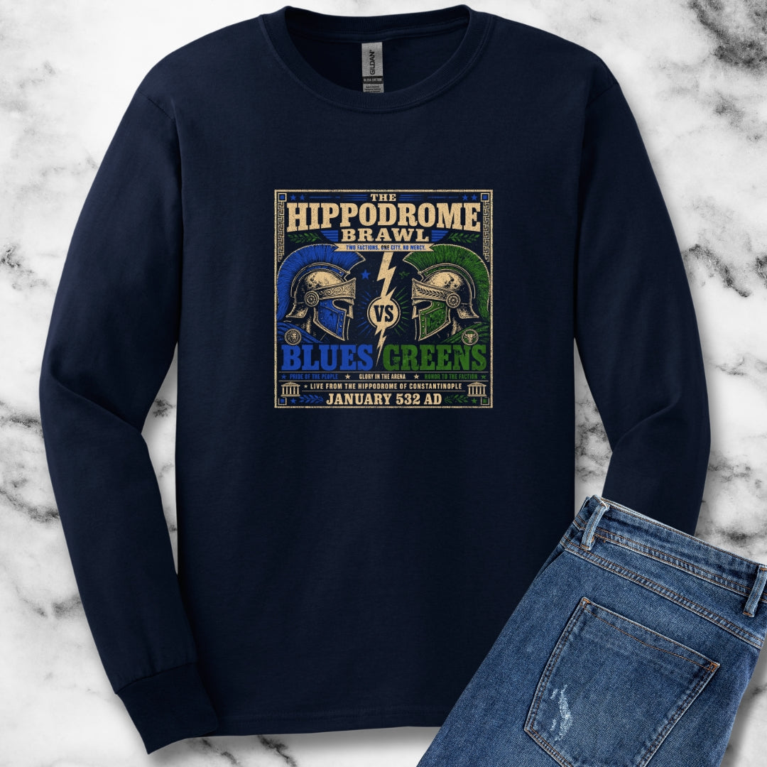 Nika Riots Blues vs Greens Unisex Long Sleeve Tee