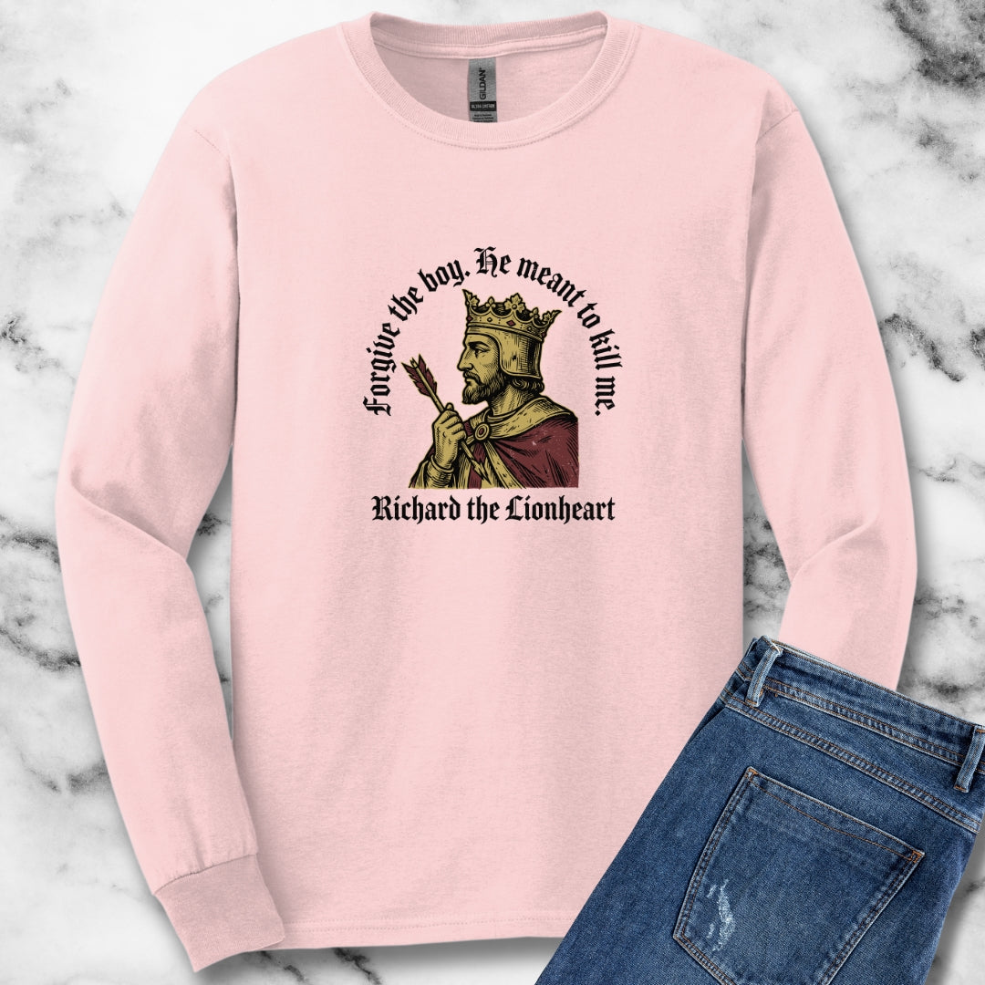 Forgive the Boy Richard the Lionheart Unisex Long Sleeve Tee